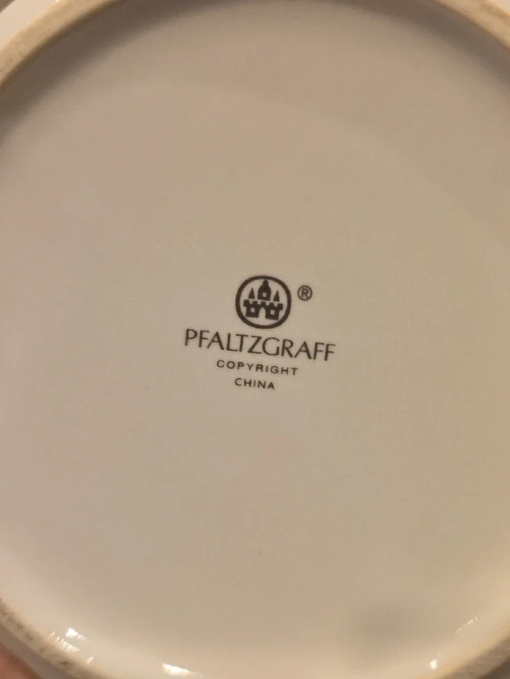 Pfaltzgraff White Ramikin with Black Backstamp